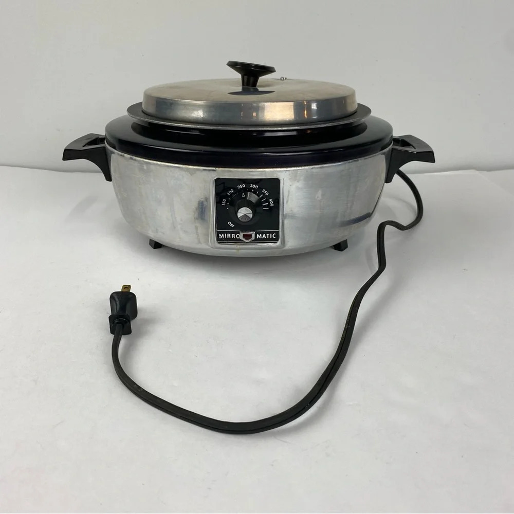 Vintage Mirro-Matic Aluminum Electric Casserole Cooker Tested SEE ALL